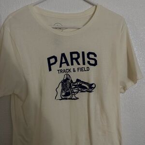 Cream Graphic Tee - Paris Track & Field